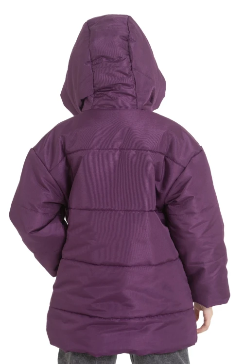 Kapşonlu Kışlık Kız Çocuk Mont 4235