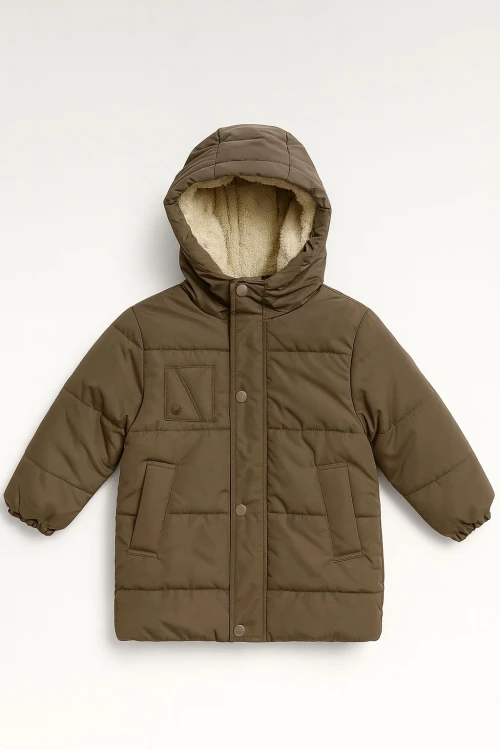Kapşonlu Kışlık Kız Çocuk Mont 4235