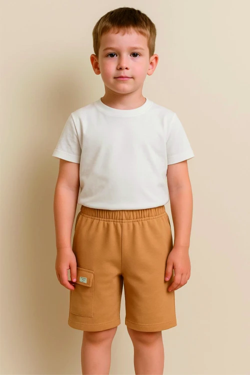 Kargo Cepli Erkek Çocuk  Basic Şort 73651-1