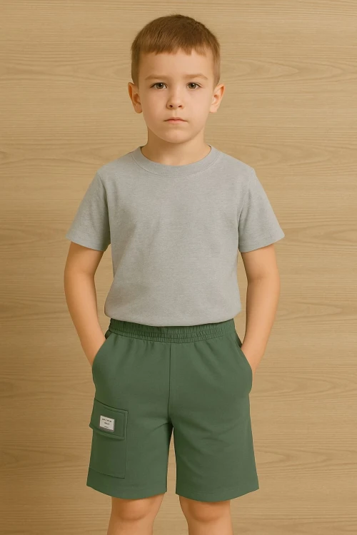 Kargo Cepli Erkek Çocuk  Basic Şort 73651-1