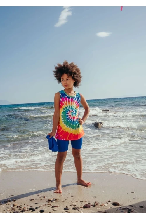 Karışık Desenli Kız Çocuk Mayo 3991