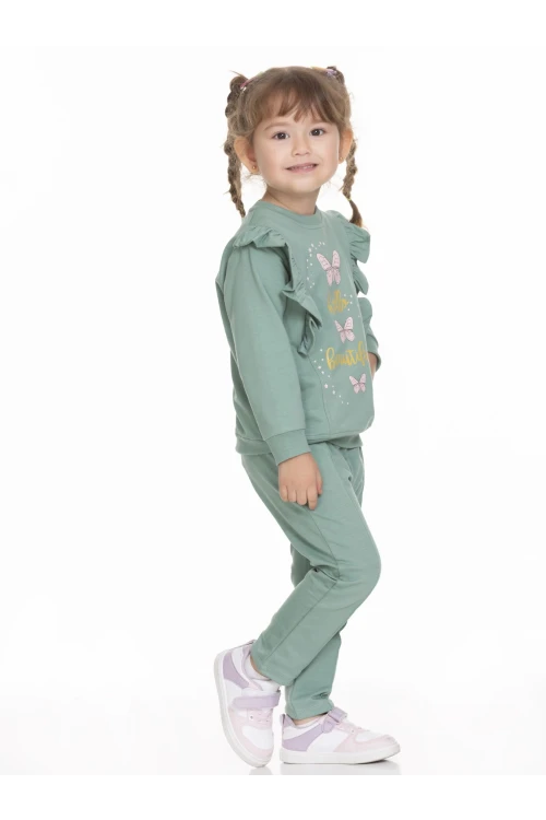 Kelebek Baskılı Fırfırlı Takım 54308-1