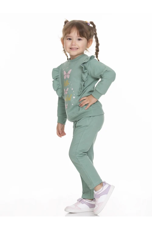 Kelebek Baskılı Fırfırlı Takım 54308-1