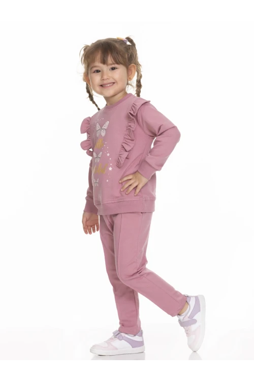 Kelebek Baskılı Fırfırlı Takım 54308-1