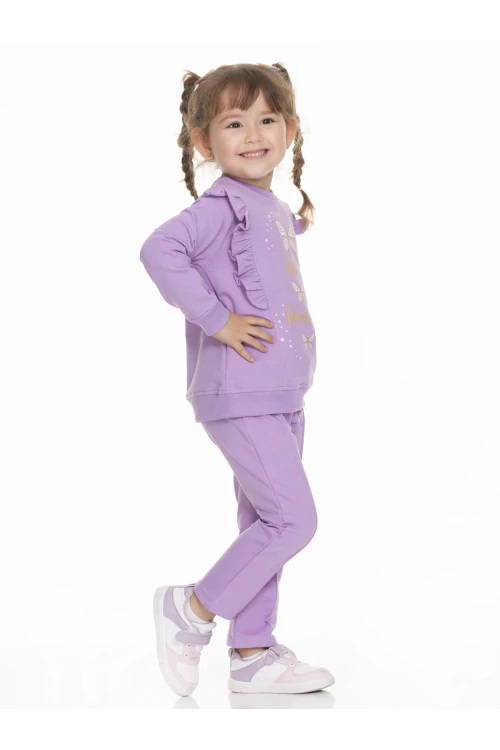 Kelebek Baskılı Fırfırlı Takım 54308-1