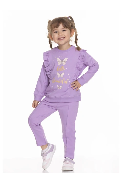 Kelebek Baskılı Fırfırlı Takım 54308-1