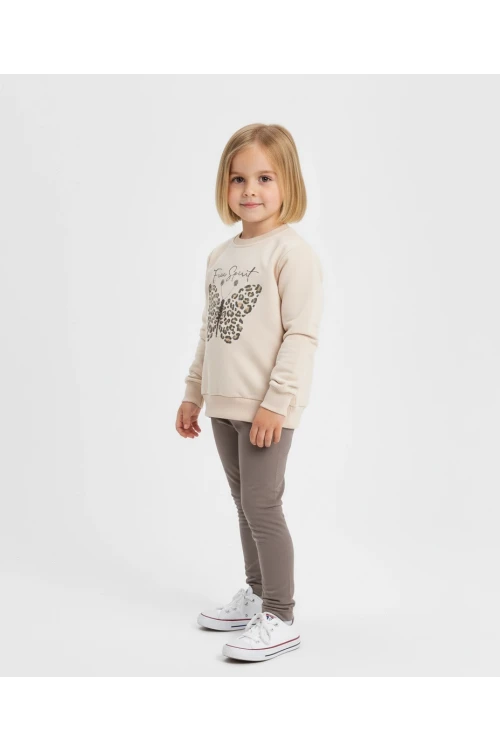 Kelebek Baskılı Kız Çocuk Takım 20458