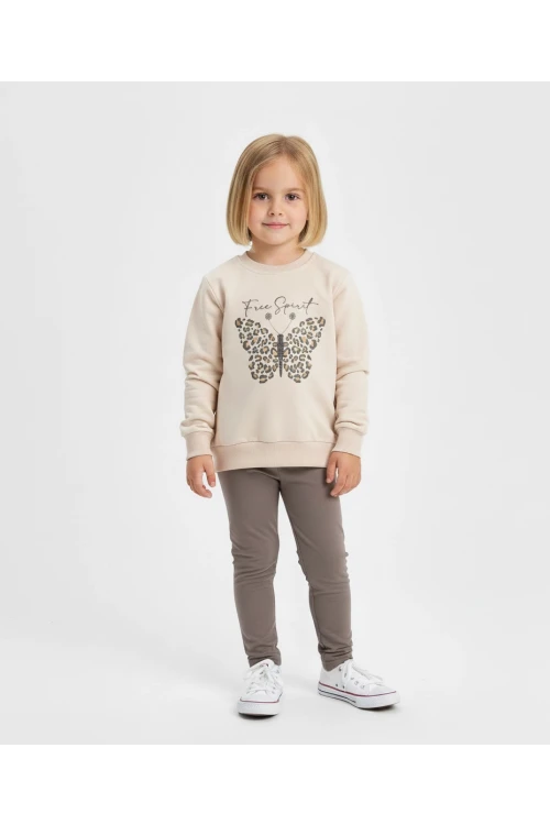 Kelebek Baskılı Kız Çocuk Takım 20458