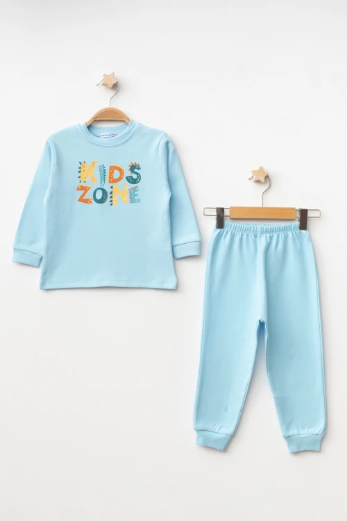 Kids Zone Baskılı Erkek Bebek Pijama Takımı 74170