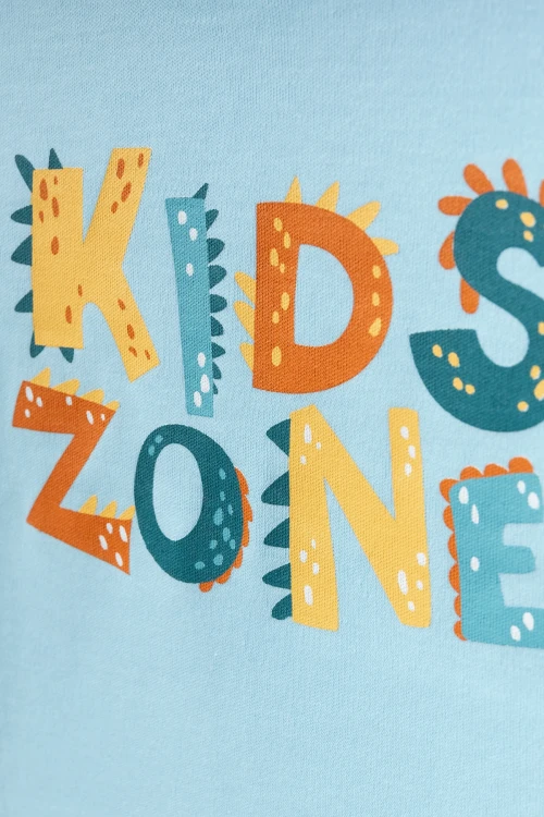 Kids Zone Baskılı Erkek Bebek Pijama Takımı 74170