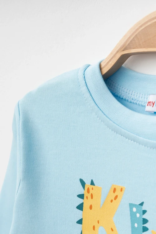 Kids Zone Baskılı Erkek Bebek Pijama Takımı 74170