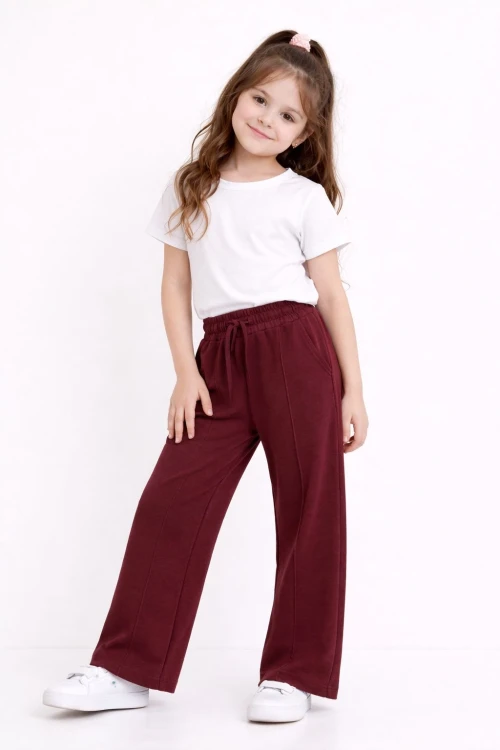 Kız Çocuk Dökümlü Modal Pantolon 20608