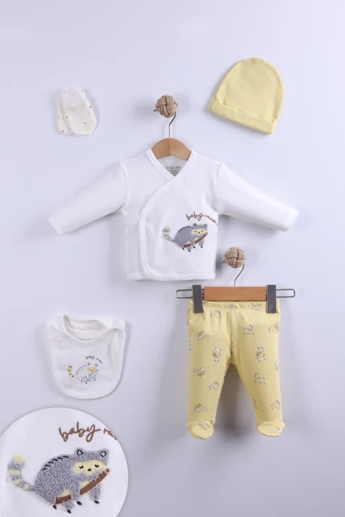 Koala İşlemeli Erkek Bebek 5li Set 9001