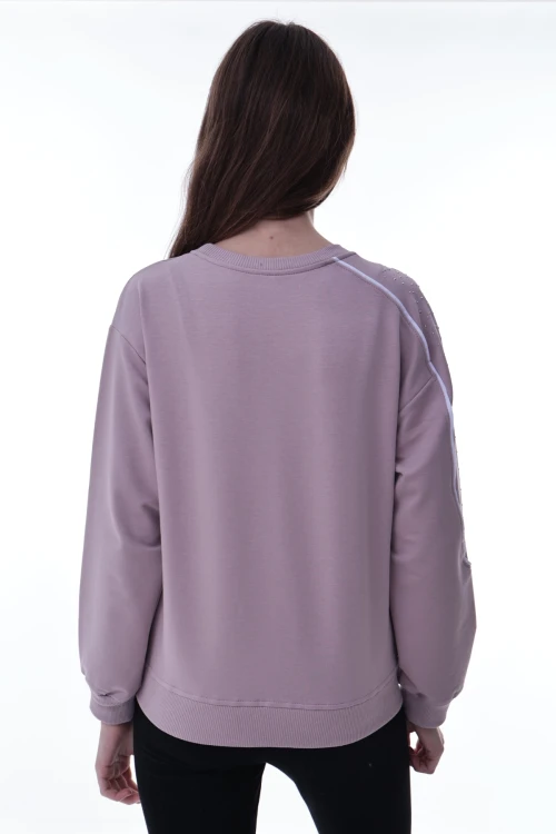 Kolu Biyeli Baskılı Kız Çocuk Sweat 2012