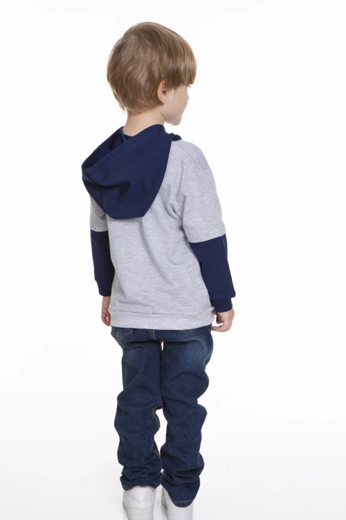 Kulaklık Baskılı Kapüşonlu Erkek Bebek Hoodie 54265