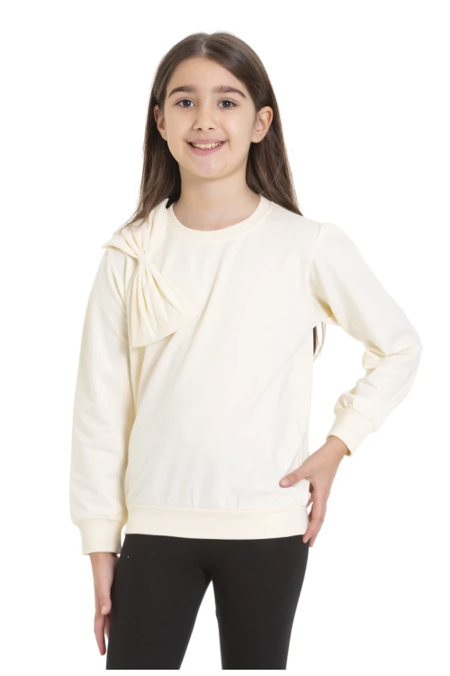 Kurdela Detaylı Kız Çocuk Sweat 74257