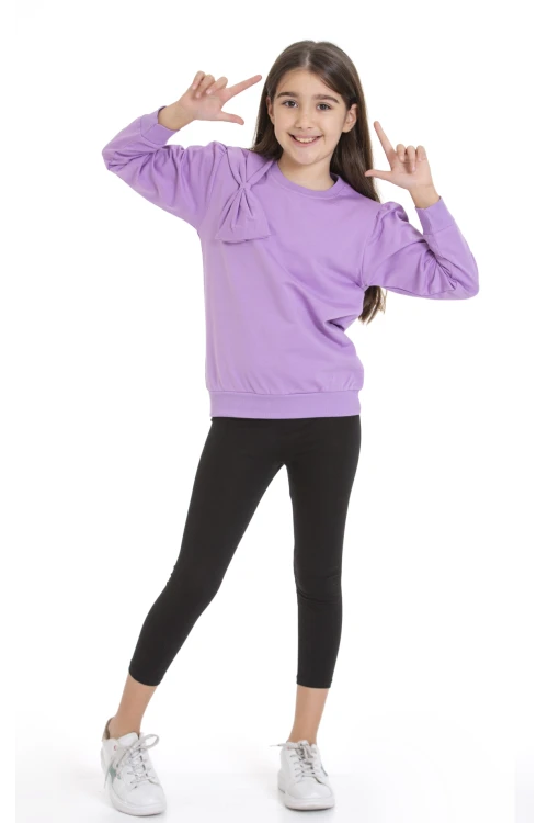 Kurdela Detaylı Kız Çocuk Sweat 74257