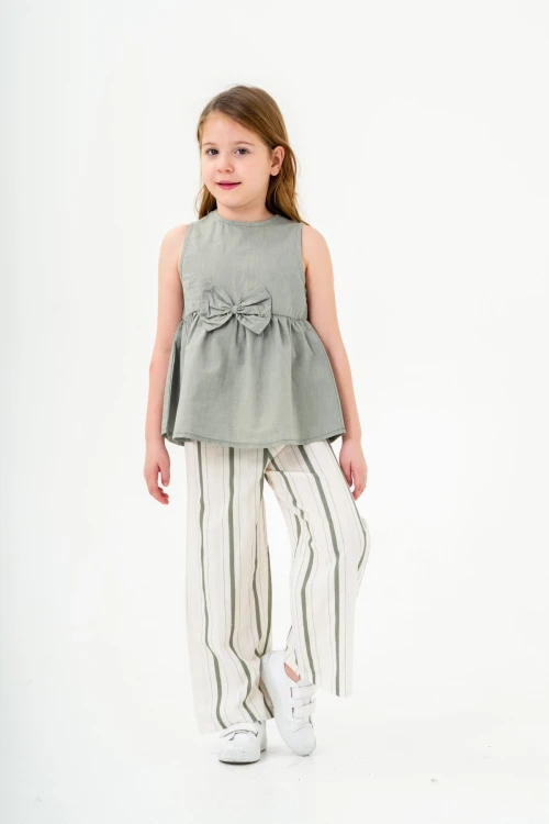 Kurdela Detaylı Kız Çocuk Takım 3834