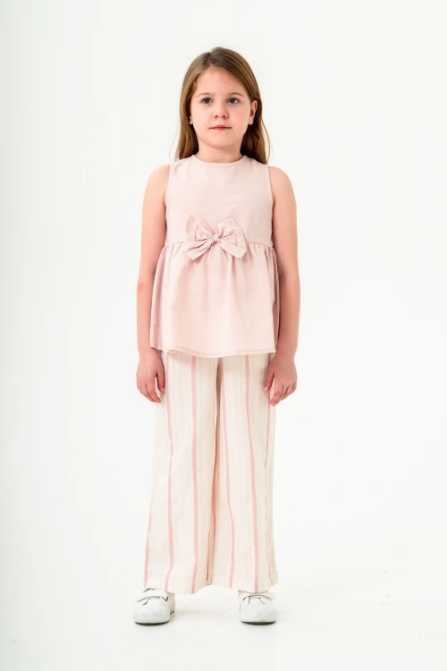 Kurdela Detaylı Kız Çocuk Takım 3834