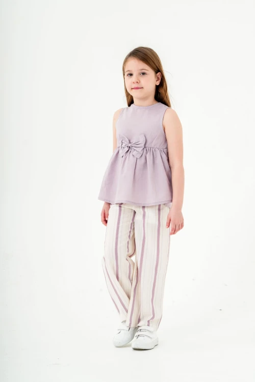 Kurdela Detaylı Kız Çocuk Takım 3834