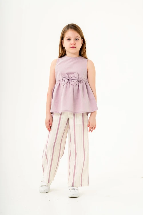 Kurdela Detaylı Kız Çocuk Takım 3834