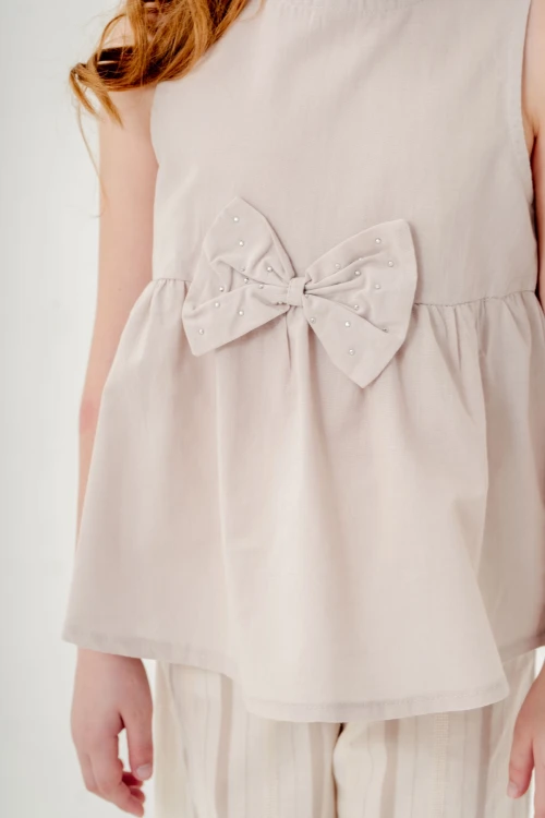 Kurdela Detaylı Kız Çocuk Takım 3834