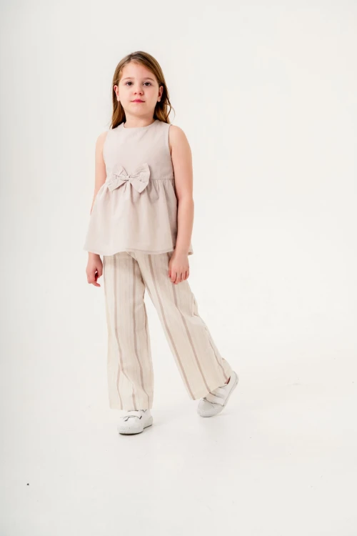 Kurdela Detaylı Kız Çocuk Takım 3834