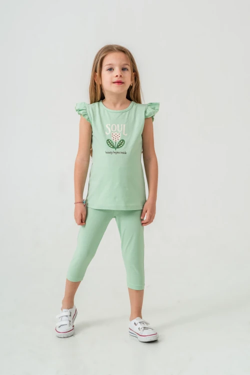 Lale Baskılı Kız Çocuk Takım 50361