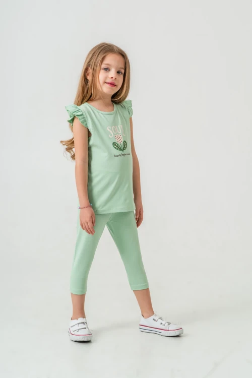 Lale Baskılı Kız Çocuk Takım 50361