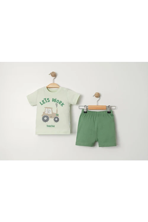 Lets Work Baskılı Erkek Bebek Takım 2021