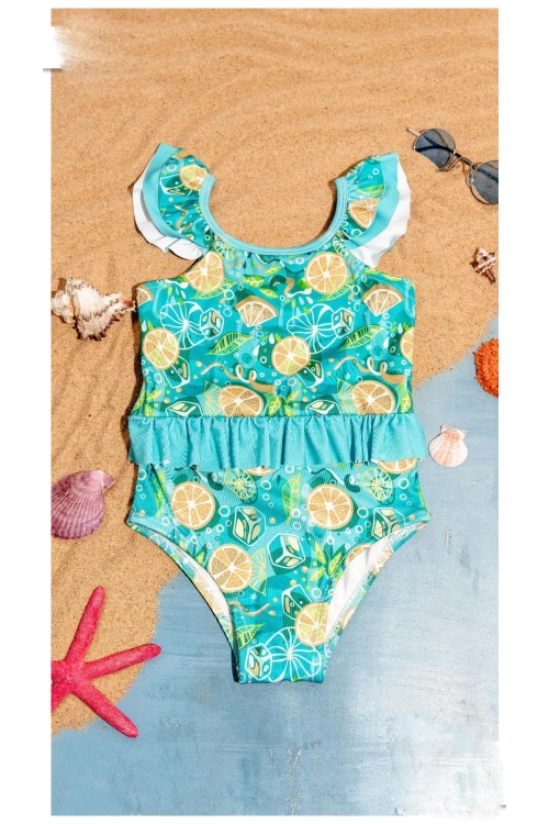 Limon Desenli Kız Çocuk Mayo 2302