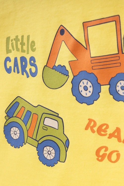 Little Cars Baskılı Erkek Bebek Tişört 2009