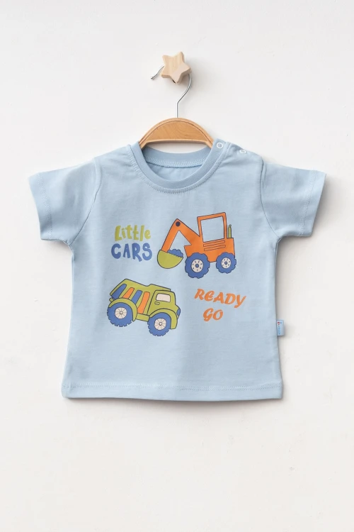 Little Cars Baskılı Erkek Bebek Tişört 2009