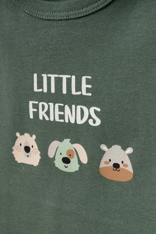 Little Friends Baskılı 2li  Penye Tulum 1013