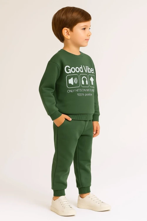 Good Vibes Baskılı Erkek Çocuk Takım 20403