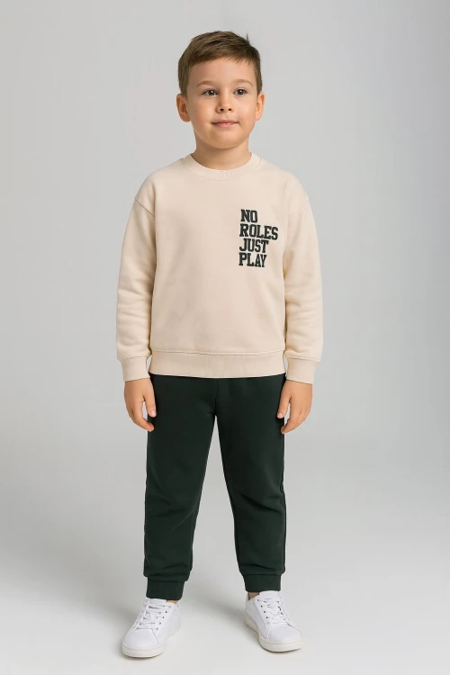 No Rules Baskılı Erkek Çocuk Takım 20407