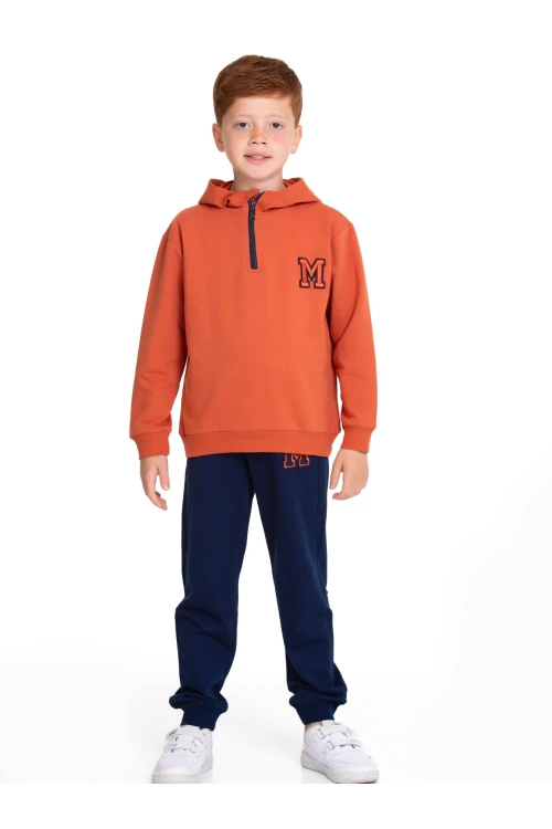 M. Nakışlı Fermuarlı Eşofman Takımı 54404