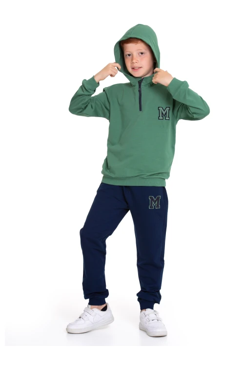 M. Nakışlı Fermuarlı Eşofman Takımı 54404