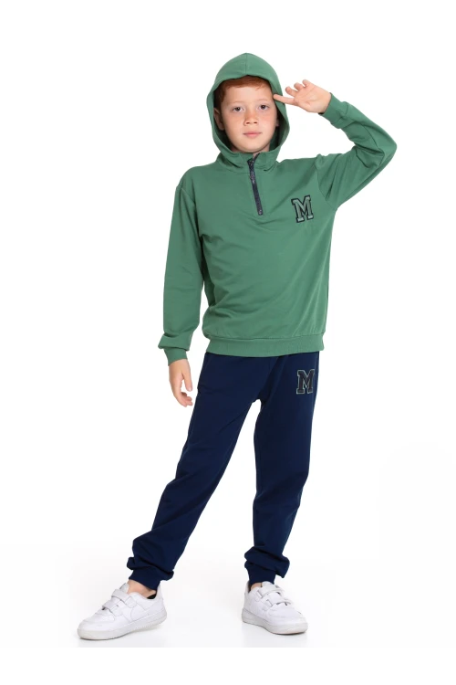 M. Nakışlı Fermuarlı Eşofman Takımı 54404