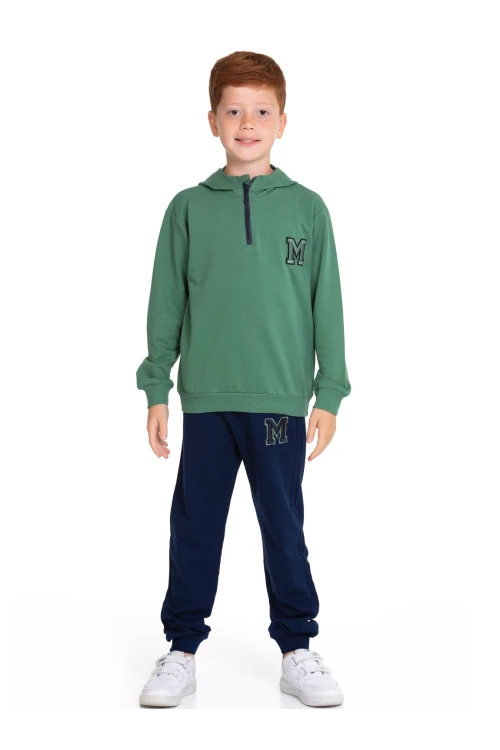 M. Nakışlı Fermuarlı Eşofman Takımı 54404