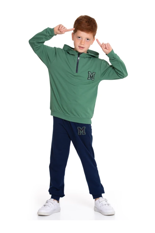 M. Nakışlı Fermuarlı Eşofman Takımı 54404