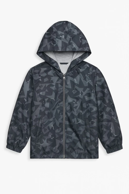 Mermer Desen Erkek Çocuk Yağmurluk 3627