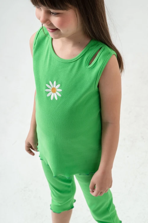 Papatya Nakışlı Taytlı Takım 50354