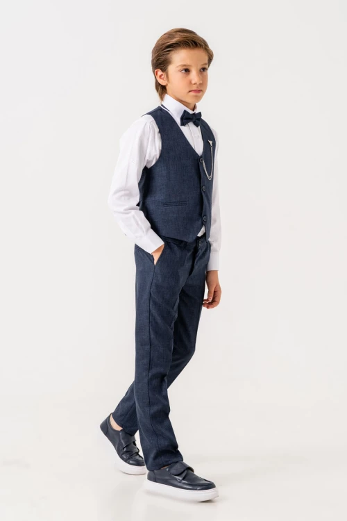 Papyonlu Yelekli Takım Elbise 3004