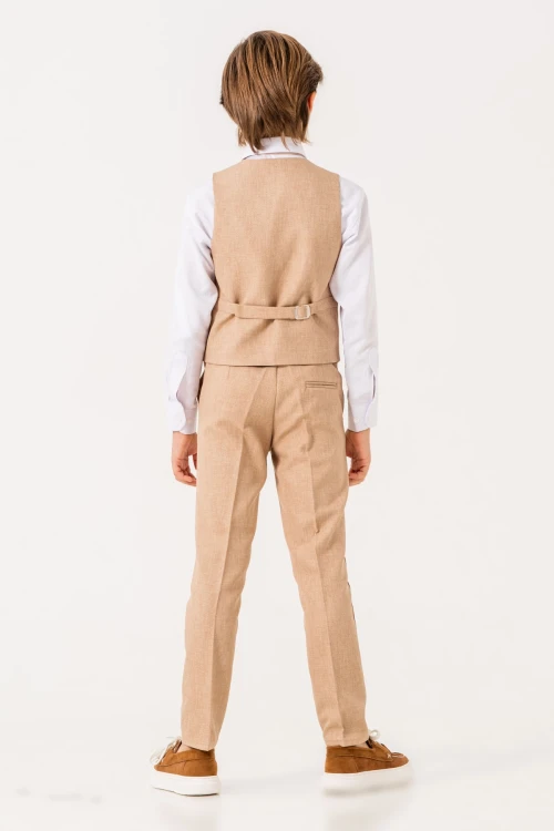 Papyonlu Yelekli Takım Elbise 3004