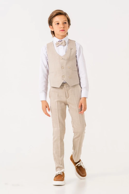 Papyonlu Yelekli Takım Elbise 3052