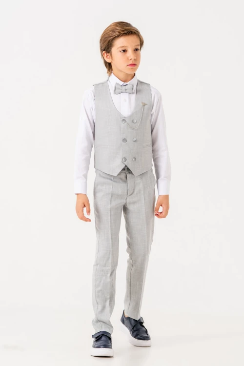 Papyonlu Yelekli Takım Elbise 3052