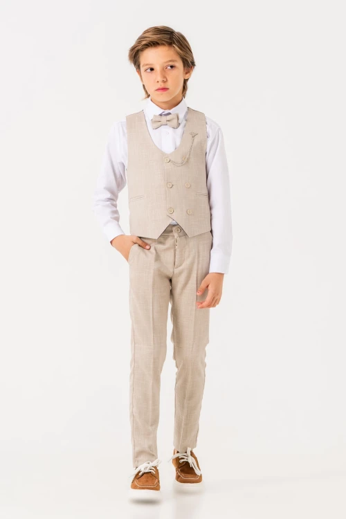 Papyonlu Yelekli Takım Elbise 3053