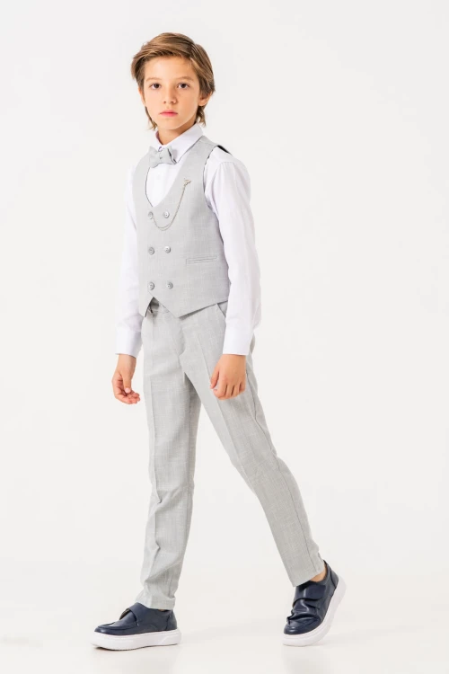 Papyonlu Yelekli Takım Elbise 3053