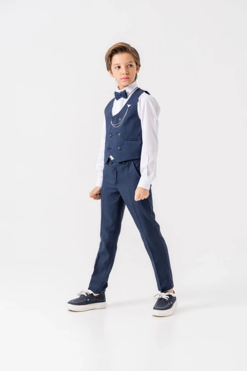 Papyonlu Yelekli Takım Elbise 3061